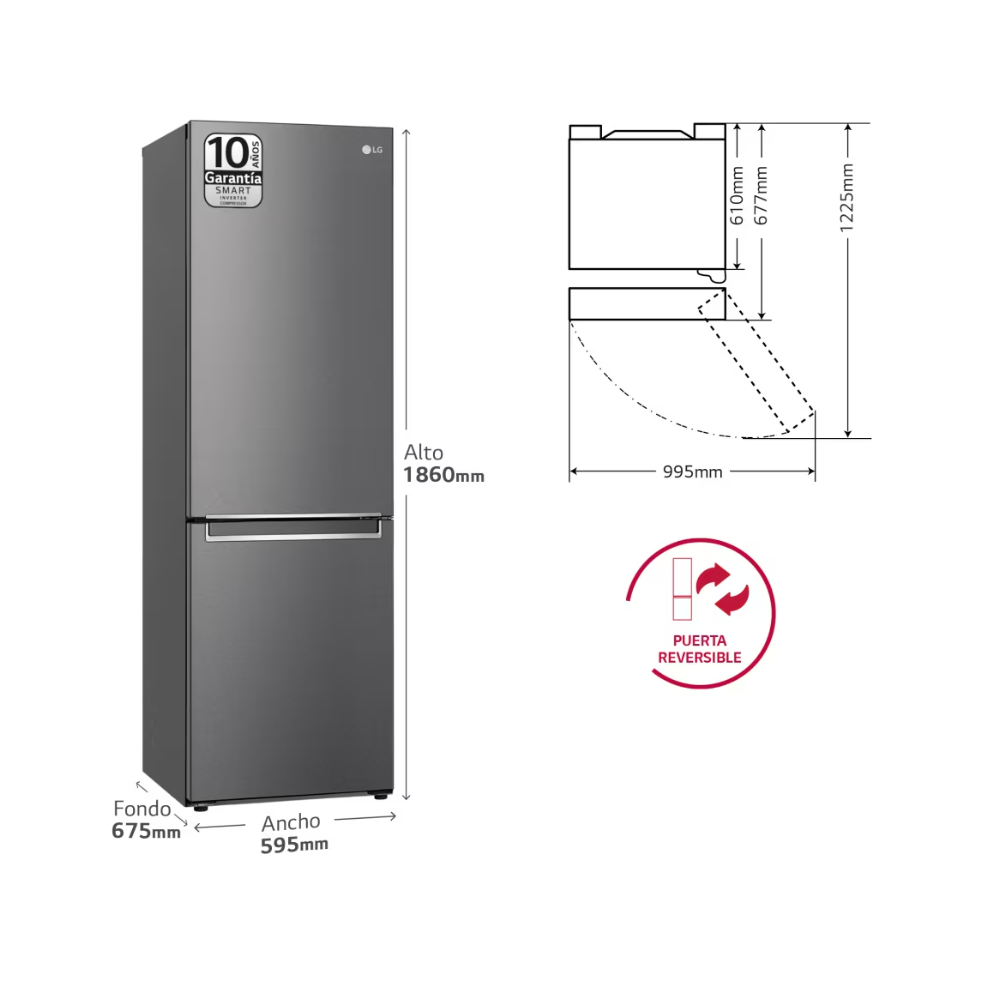 FRIGORÍFICO LG GBP31DSLZN_1